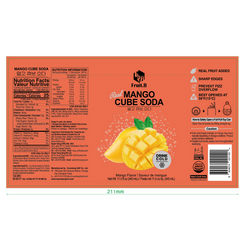 FRUIT.B MANGO CUBE SODA 340ml