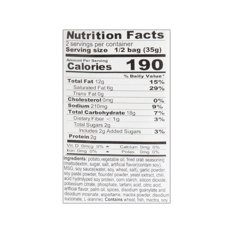 Lay's Potato Chips - Fired Crab Flavor 70g
