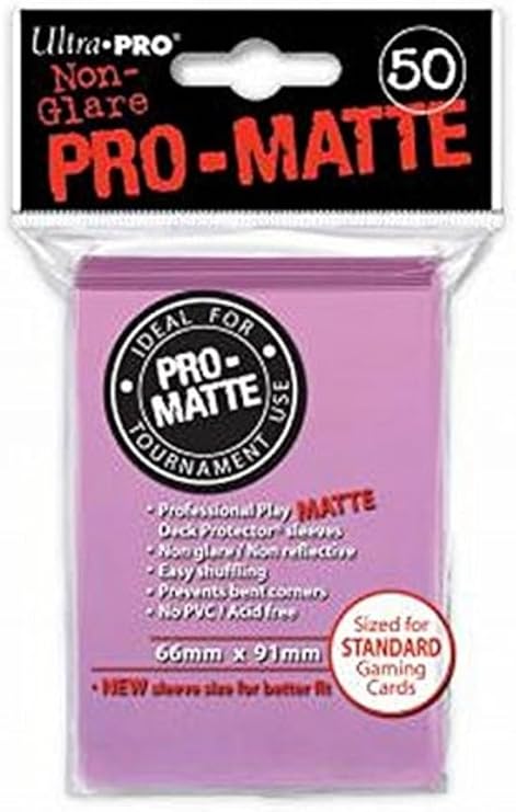 Ultra Pro 50ct Pro-Matte Pink Standard Deck Protectors