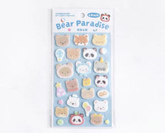 Bear Paradise Felt Stickers