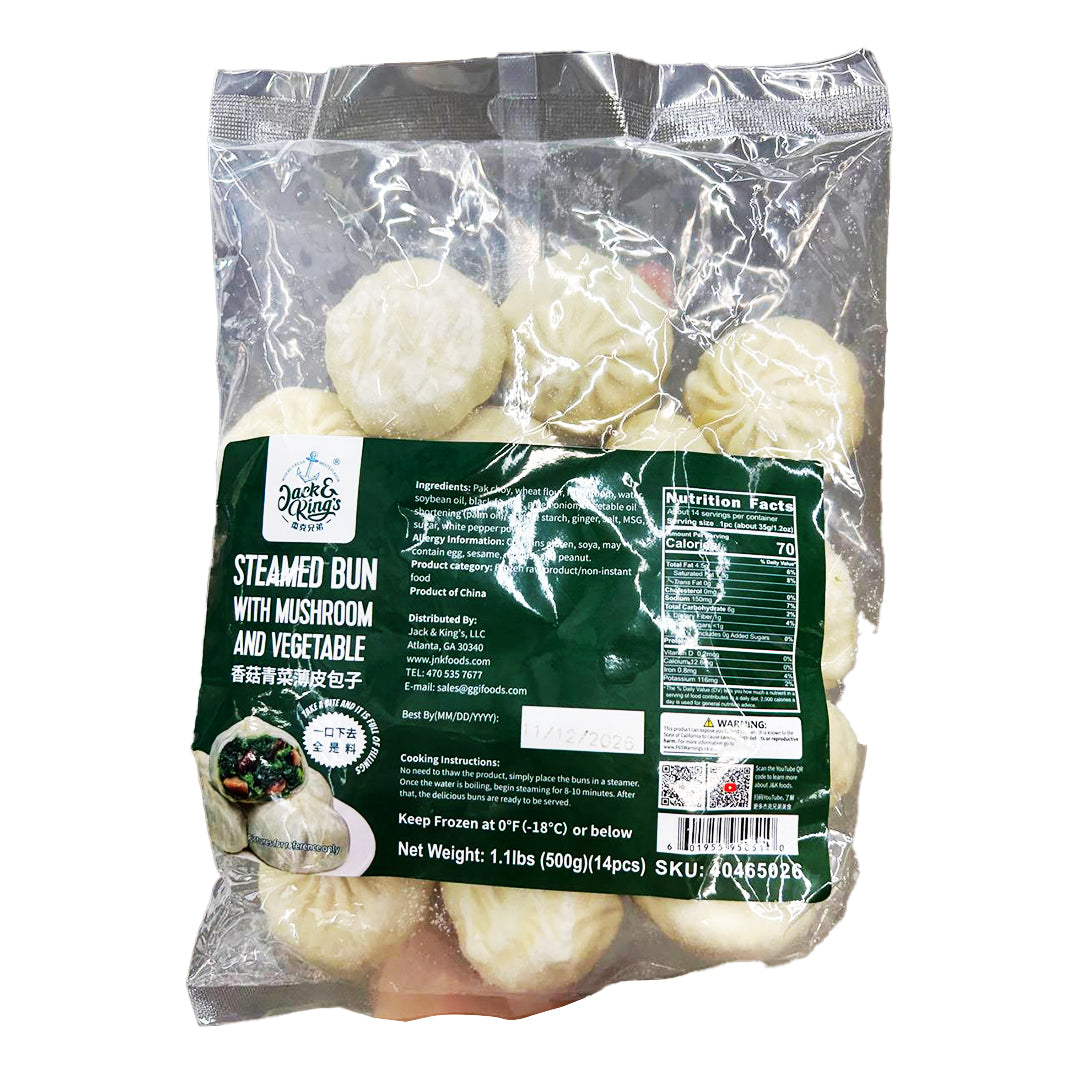 STEAMED BUN WITH MUSHROOM AND VEGETABLE