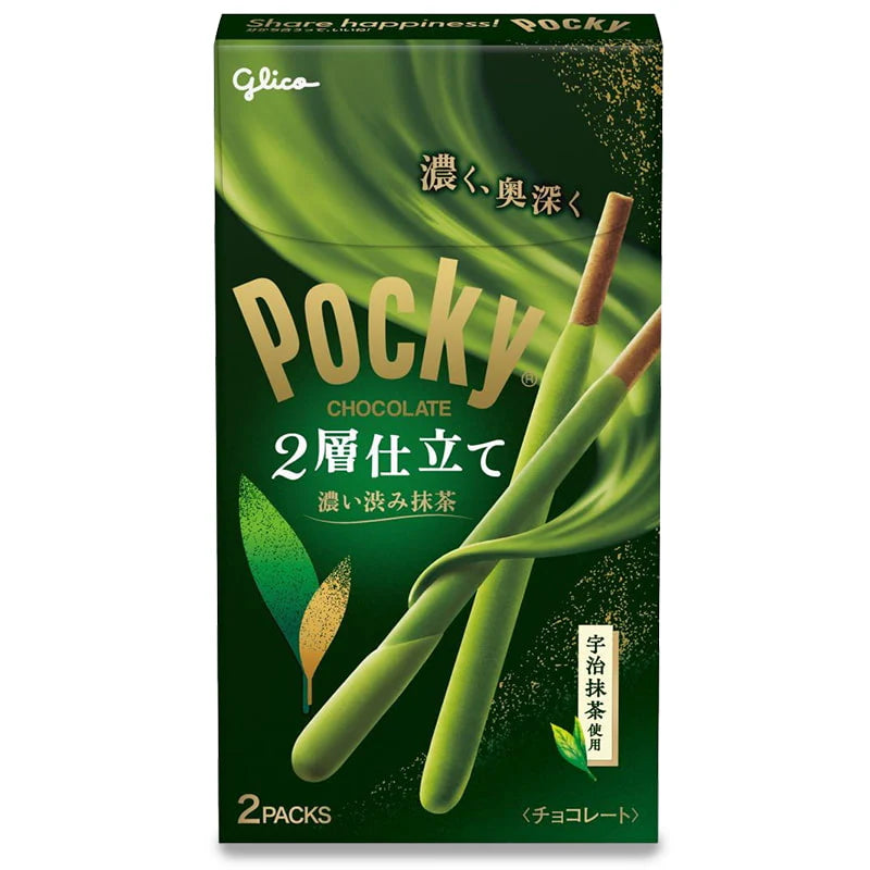 GLICO TWO-LAYER POCKY STRONG BITTER MATCHA (JAPAN)
