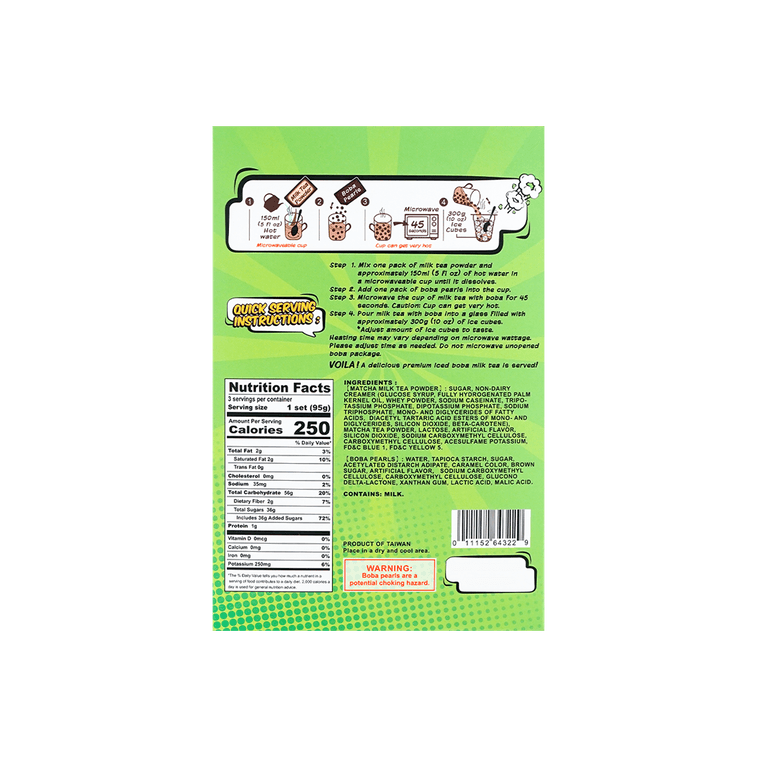 JB MATCHA TEA BOBA KIT 3P