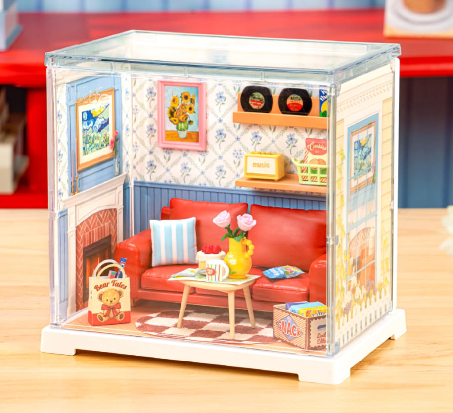 Rolife Country Blue Lounge Mini Super Creator DIY Miniature House