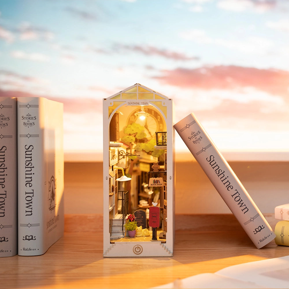Sale Rolife Book Nook Shelf Insert - Sunshine Town TGB02
