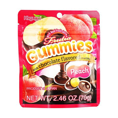 KASUGAI Peach Gummies with Chocolate Flavored