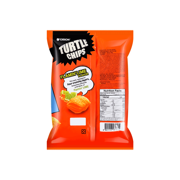 Orion Turtle Chips Flamin Lime