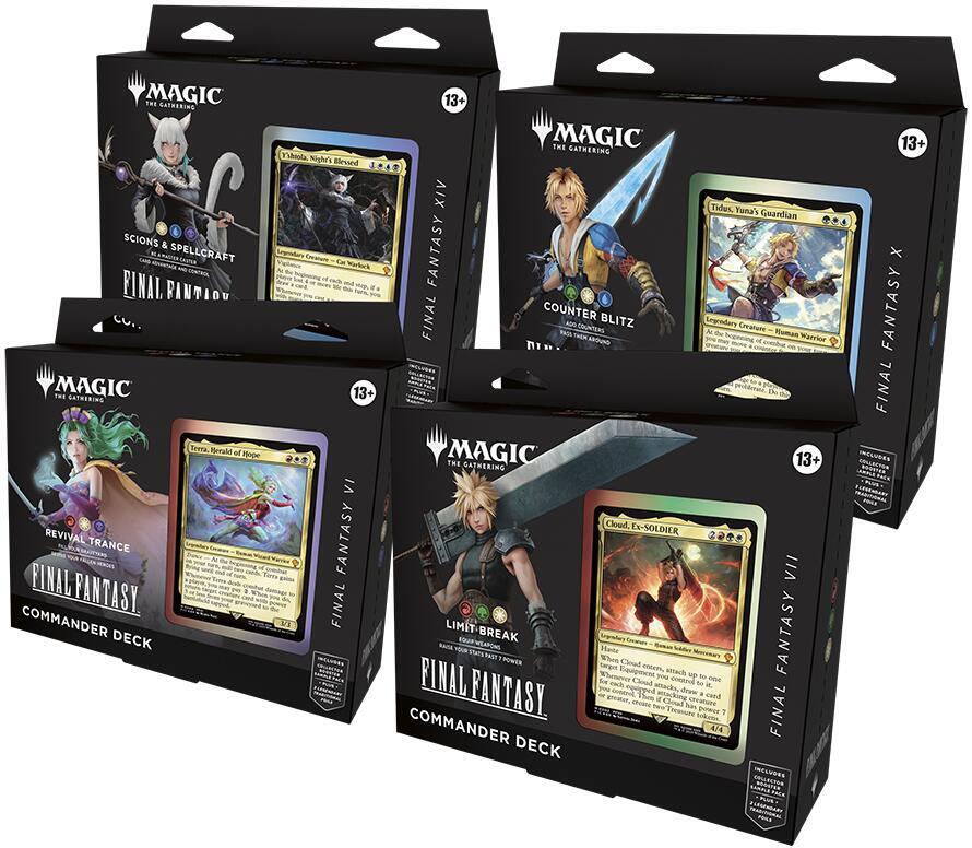 FINAL FANTASY Commander Deck Display -  FINAL FANTASY Set of 4