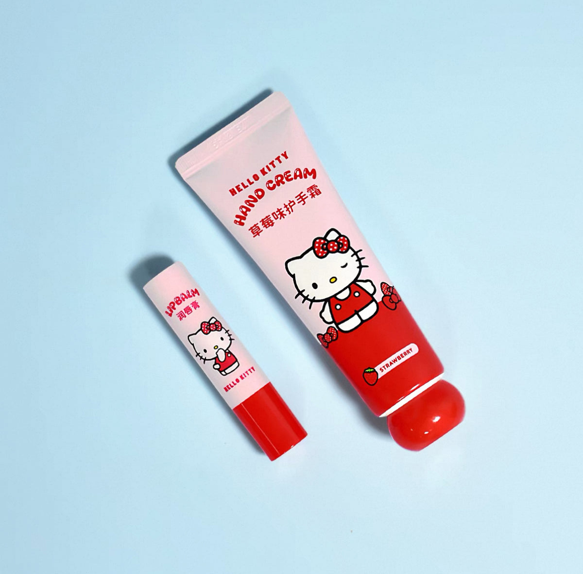 Miniso Hello Kitty Strawberry Flavor Hand and Lip Care Set