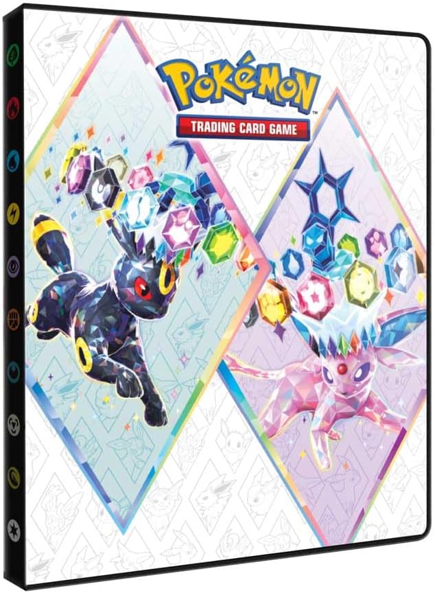 Ultra PRO Scarlet & Violet 4-Pocket Portfolio for Pokémon Cards - Vibrant Terestallized Espeon, Umbreon, Glaceon, Leafeon