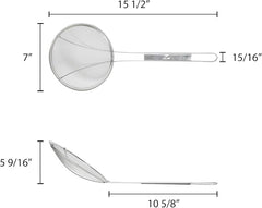 Thunder Group 7-Inch Round Skimmer, Medium