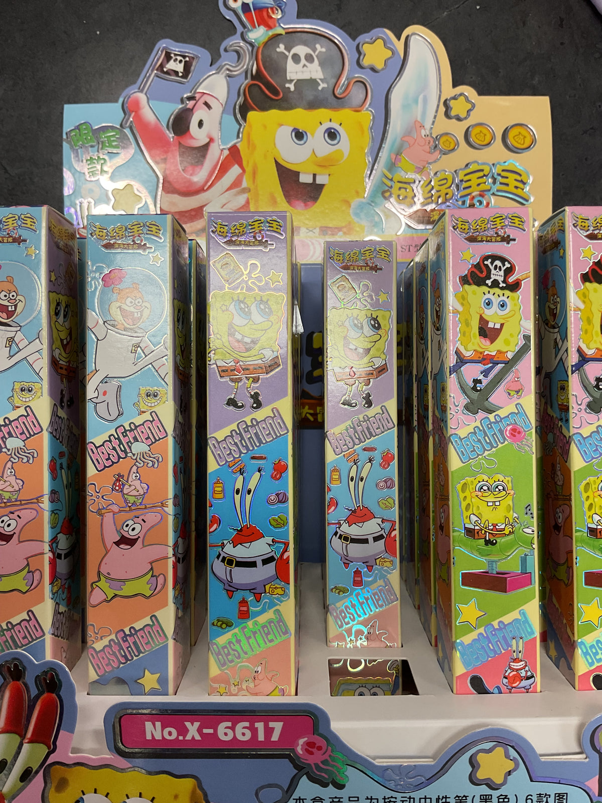 SPONGEBOB BLIND BOX PENS BLACK .5MM