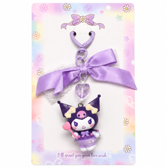 SANRIO Little Cupid Dreamy Bow Keychain - Kuromi