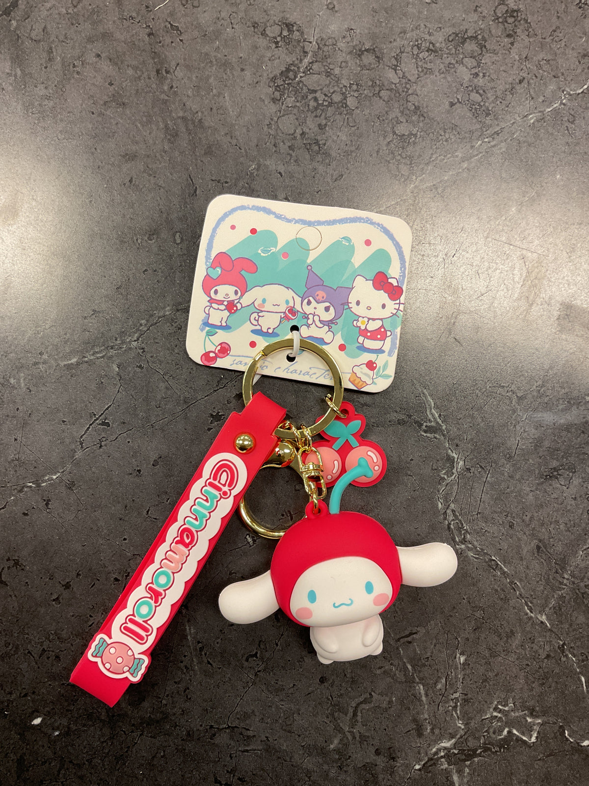 Sanrio key chain (Cinnamoroll with cherry head)