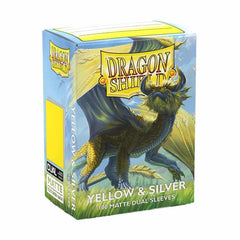 Dragon Shield Dual Matte Standard Sleeves - Yellow & Silver (100 Pack) - Dragon Shield Card Sleeves