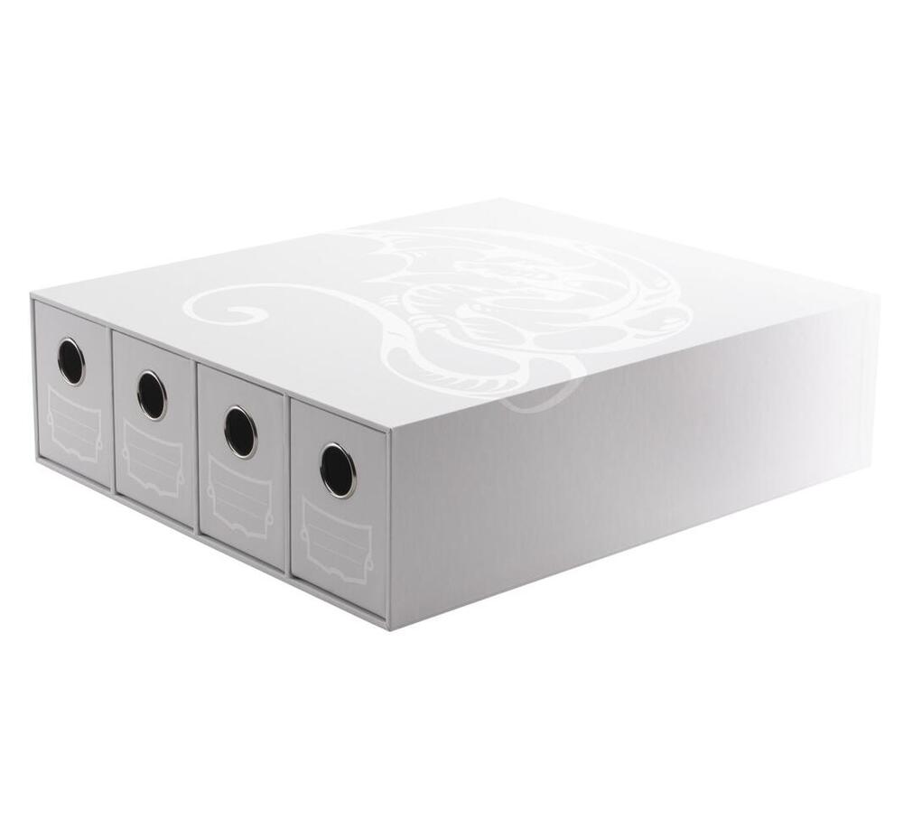 Fortress Card Drawers: Horizontal 4: White