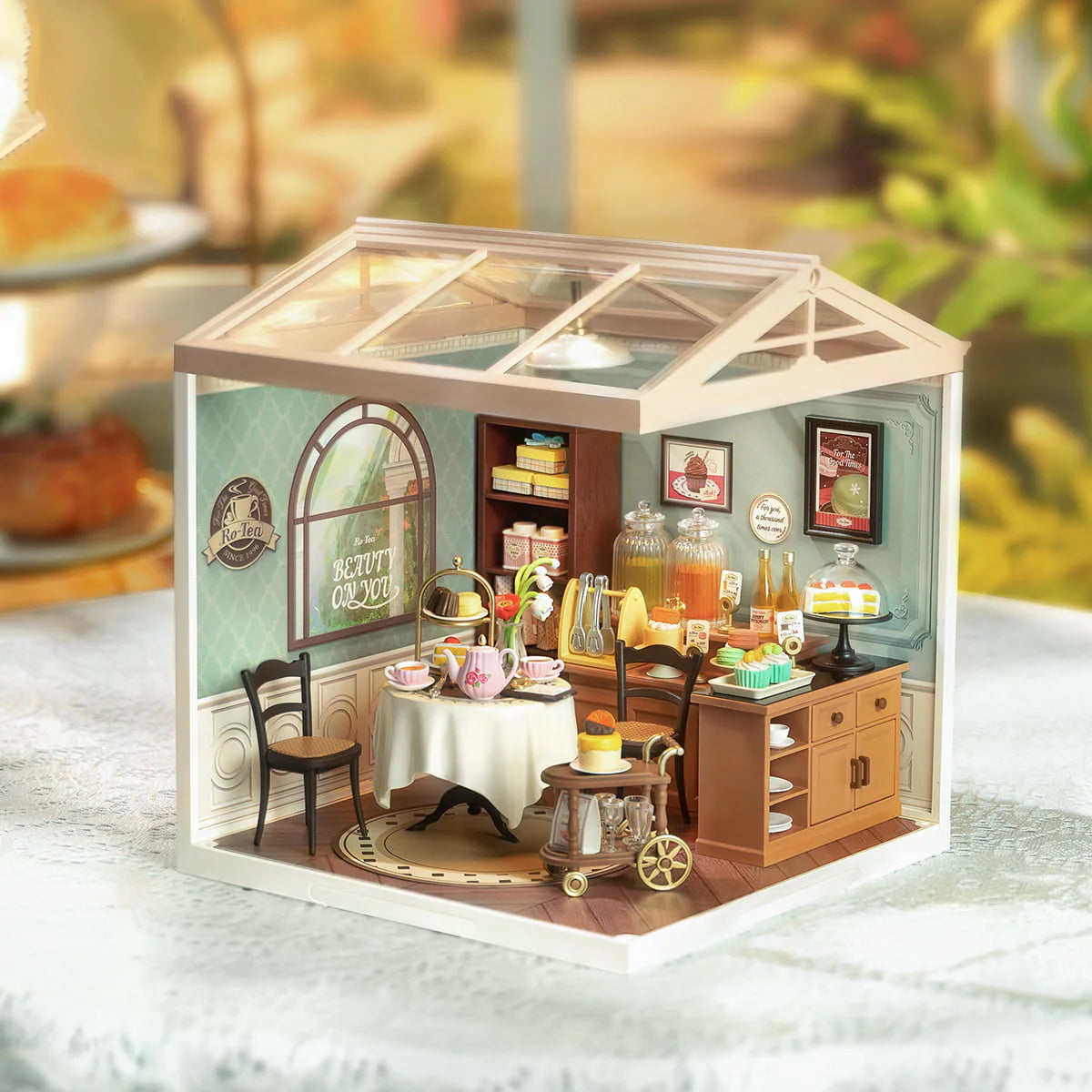 ROBOTIME DIY Miniature Kit Sweet Sips Tea