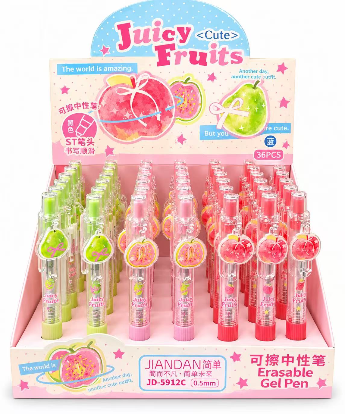 Juicy cute fruits gel pen blue