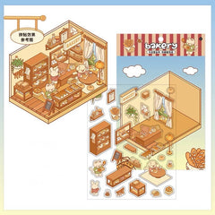 Miniature Scene Stickers - bakery