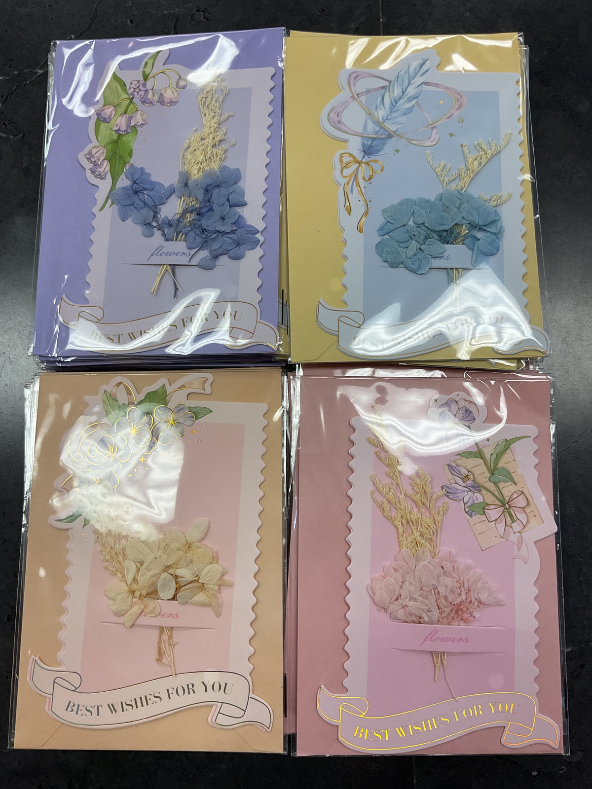 Flowers ‘Best Wishes For You’ Greeting Card