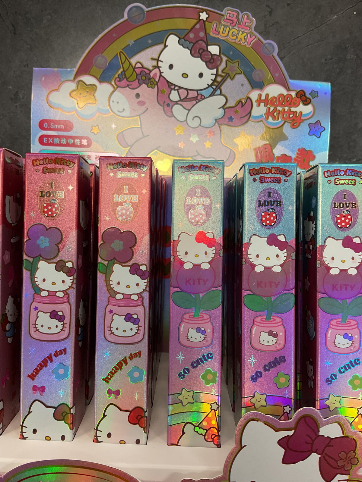 HELLO KITTY BLIND BOX PENS BLACK .5MM