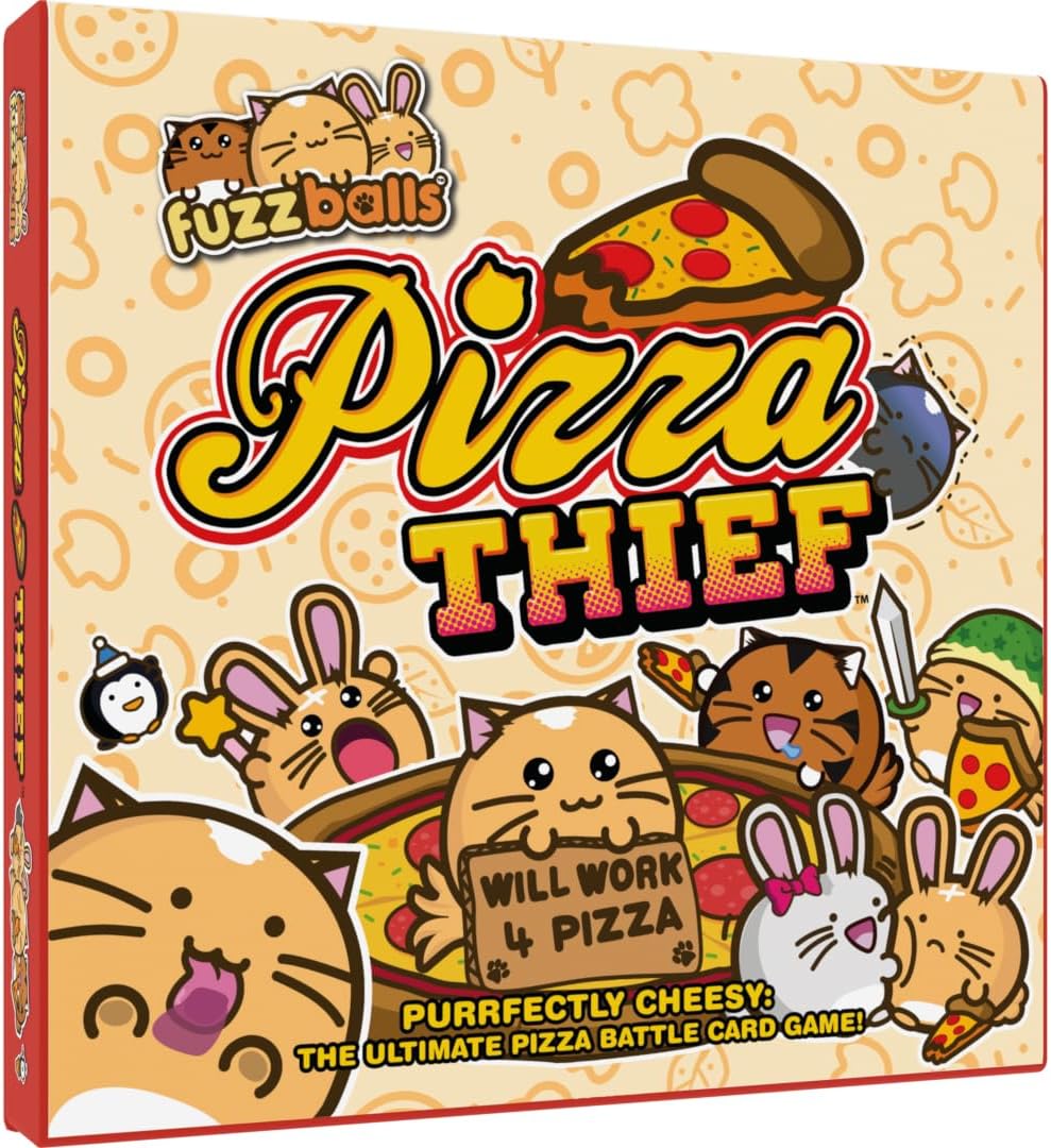 Joking Hazard & Scrungo Games: Fuzzballs Pizza Thief Deduction Card Game| A Chaotic, Kawaii, Fast paced Game Based on Fuzzballs Animated Stickers