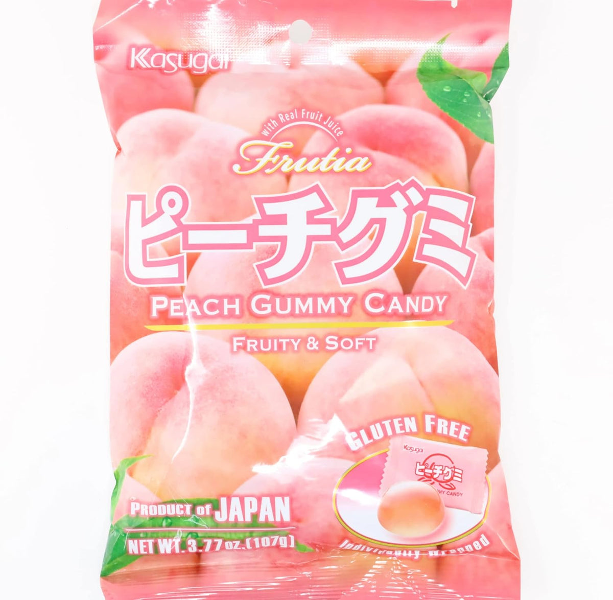 Kasugai Peach Gummy (Net WT 3.77oz)