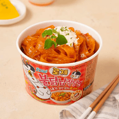 Samyang 504273 Rosé Artificial Spicy Chicken Flavor Buldak Hot Sauce Wide Glass Noodle