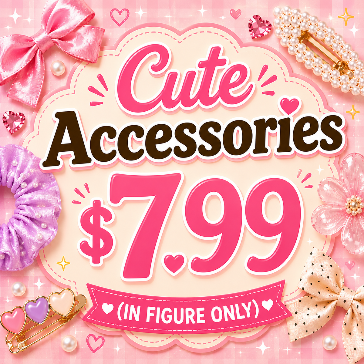 Cute Accessories $7.99 (IN FIGURE ONLY)