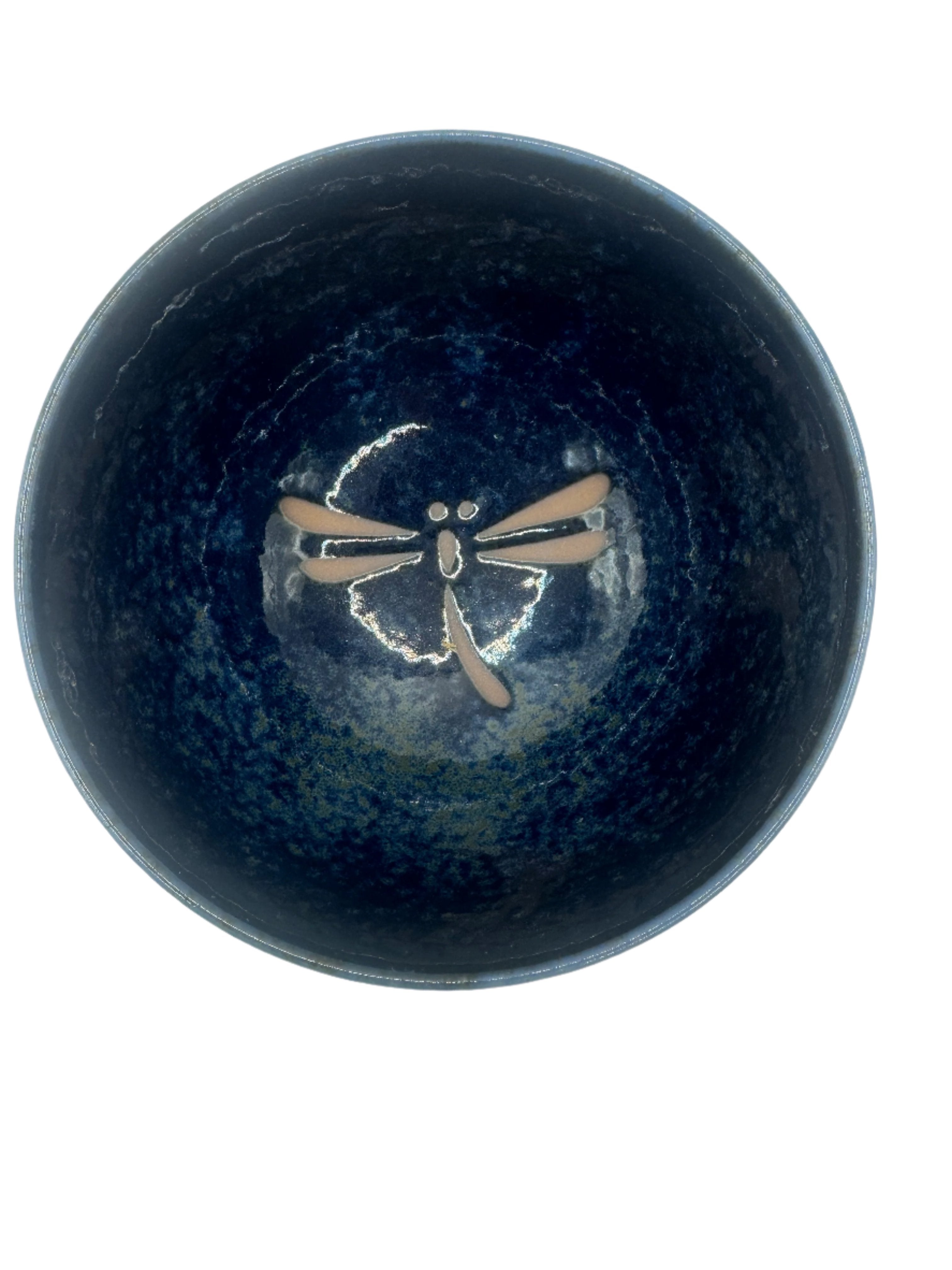 Blue Moon Blue Dragonfly Bowl