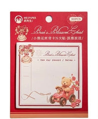 Bear Flower Box Romantic delivery Post-it note