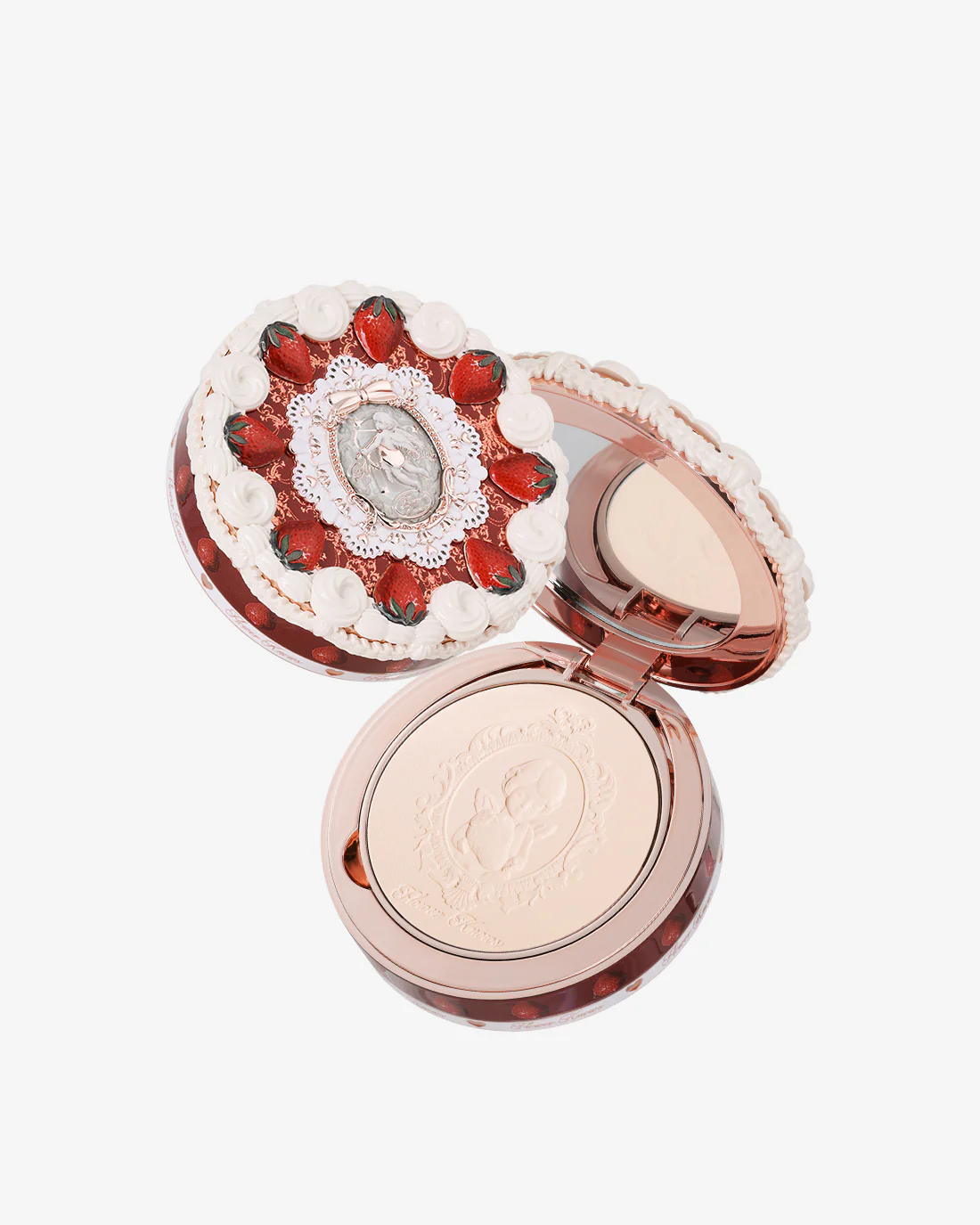 FLOWER KNOWS Strawberry Cupid Pressed Powder Color – 02 Ivory Beige