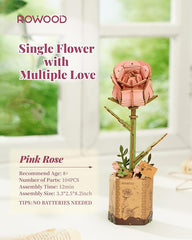 Rolife Rowood DIY Wooden Flower Bouquet 3D Wooden Puzzle