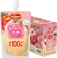 Kikkoman Del Monte Pure Fruit  White Peach Mix 3.8oz