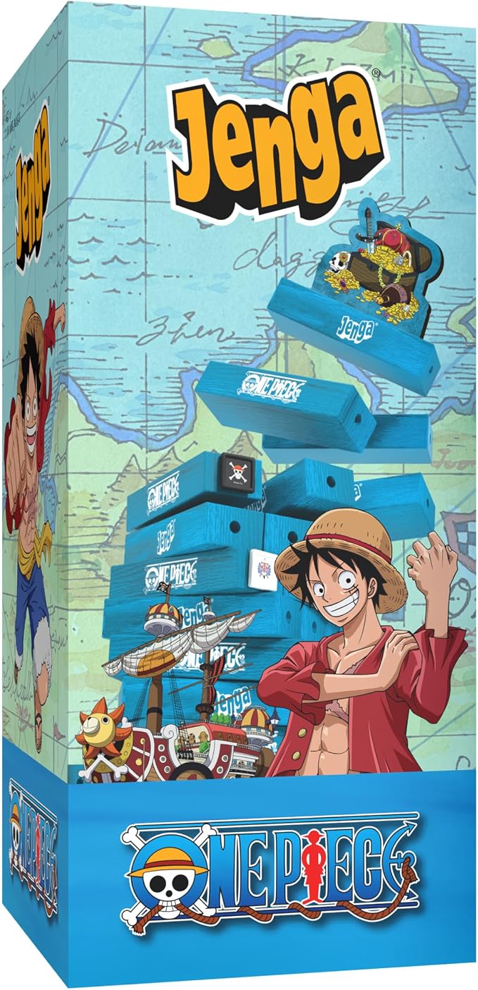 Jenga: One Piece Family Stacking Game, Anime Edition Ages 8+