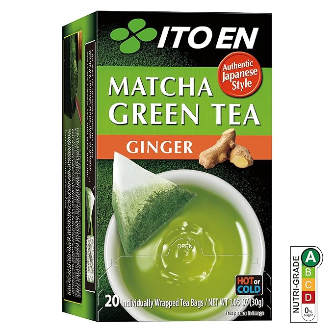 ITOEN TEA BAG MATCHA GREEN TEA GINGER 20PC 30G