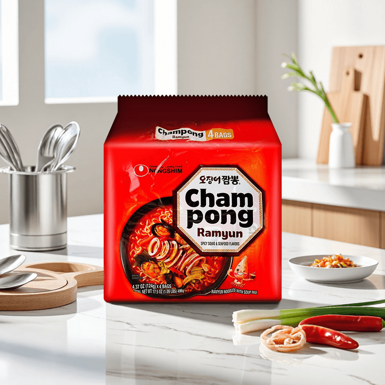 NONGSHIM Champong Ramyun Spicy Squid & Seafood Flavors