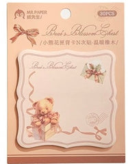 Bear Flower Box Warm oak Post-it note