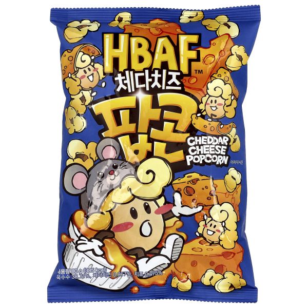 HBAF CHEDDAR CHEESE FLAVOR POPCORN