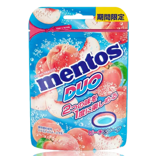 MENTOS 2IN1 CHEWY CANDY (PEACH&SODA)