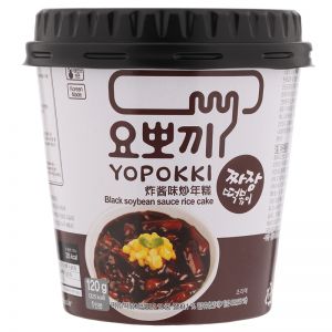 Yopokki Instant Tteokbokki Rice Cake Cup: Jjajang Black Bean Paste