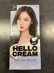 Hello Cream Hair Dye Hair Color, Easy Hair Coloring 2.11oz. #5CB COOL BROWN [Aespa, Giselle )