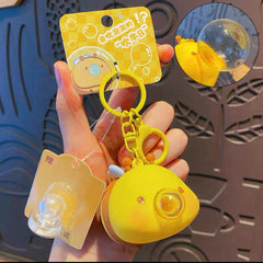 Bee Blowing Bubbles Keychain