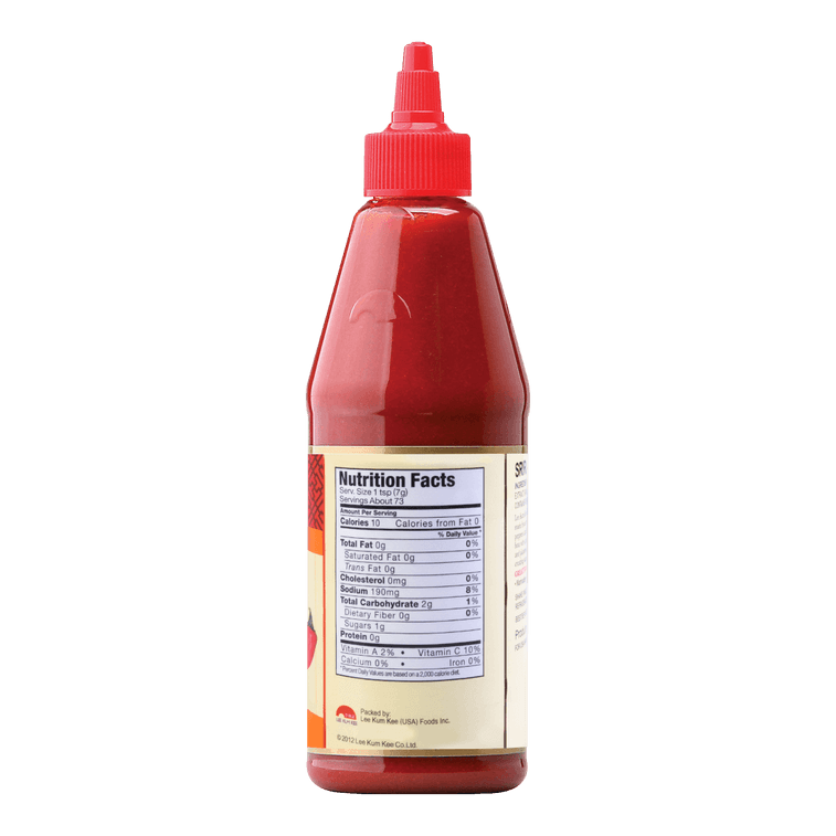 Lee Kum Kee Siracha Chili Sauce Plastic Bottle, 18 oz
