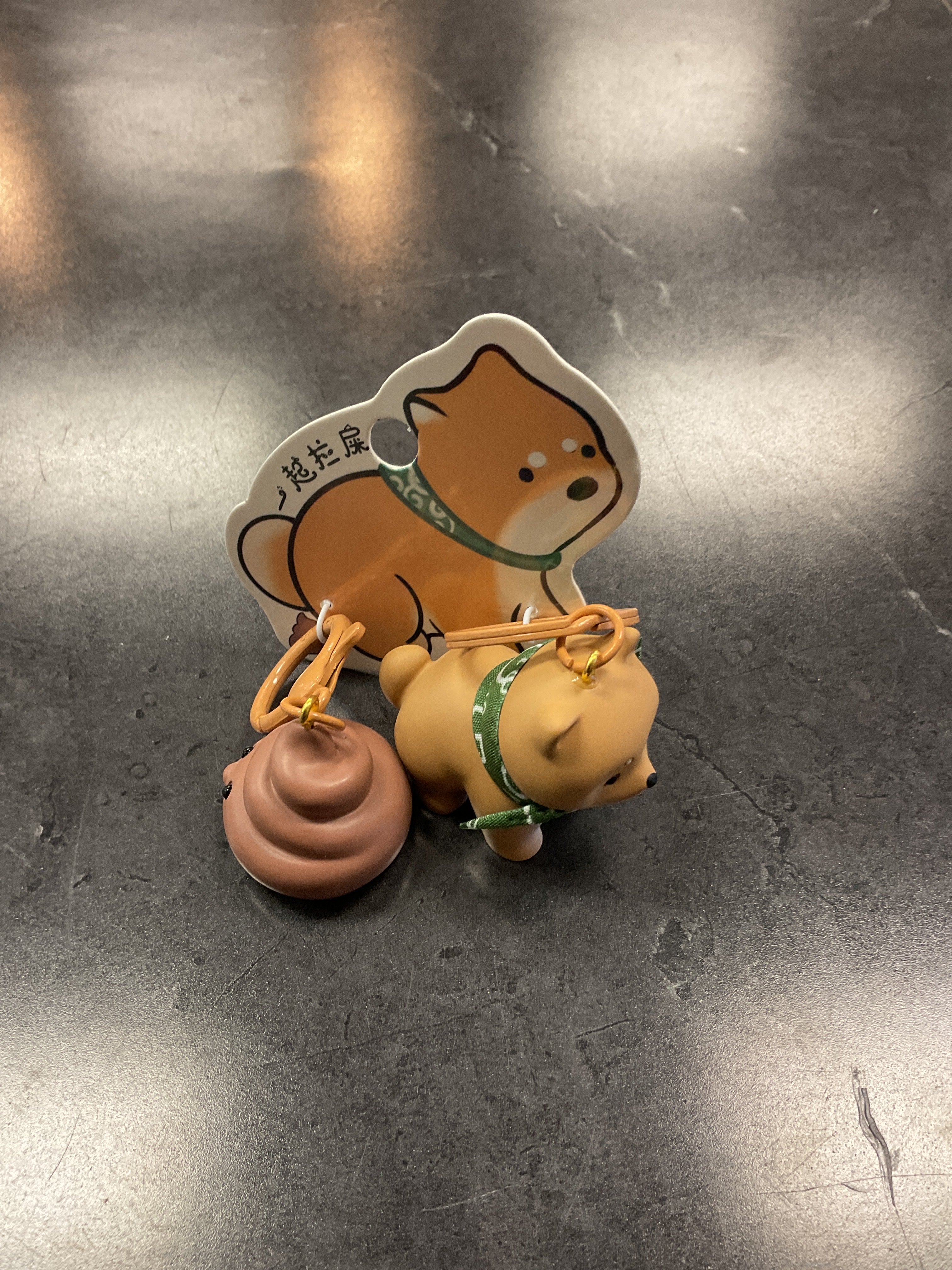 Dog and poop keychain – MakotoJapanMarket