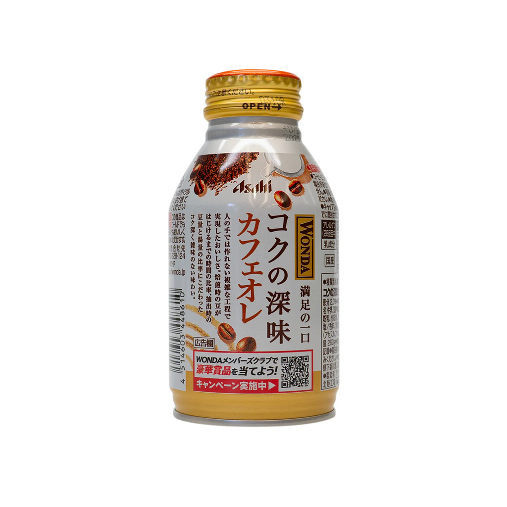ASAHI SOFT DRINKS WONDA Koku-no Fukami Cafe au lait