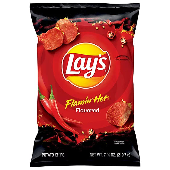 LAY'S POTATO CHIPS - FLAMING HOT SHIN RAMUN FLAVOR