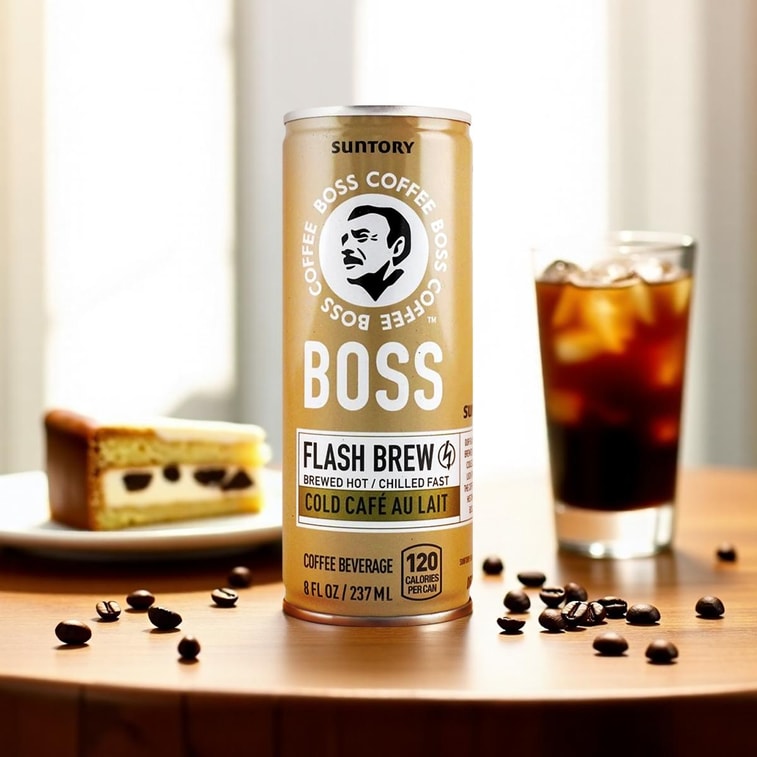 BOSS FLASH BREW COLD CAFE AU LAIT