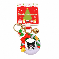Sanrio Christmas Wreath Series Keychain - Kuromi