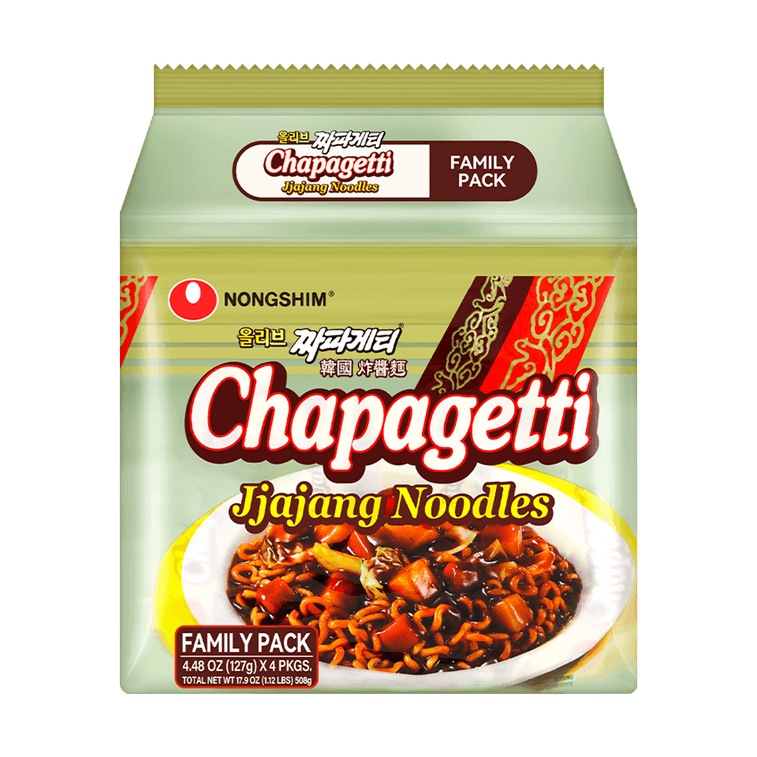 Korean Chapagetti Noodles with Chajang Black Bean Sauce - 4 Packs* 4.47oz